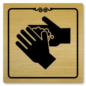 Umývárna, 118x118mm, zlatá, Texas